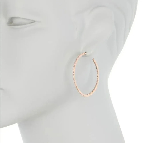 NWT Kate Spade Save The Date CZ Gold Hoop Earrings - Picture 7 of 7